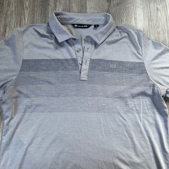 Travis Mathew | Coastal Chest Stripe Polo | Light Blue | Size XL - Picture 2 of 8
